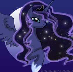 Size: 1256x1236 | Tagged: safe, artist:helenasherzblut, princess luna, g4, female, solo