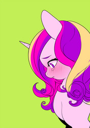 Size: 500x707 | Tagged: safe, artist:naoki, princess cadance, g4, crying, female, simple background, solo