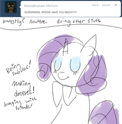 Size: 657x668 | Tagged: safe, artist:moonblizzard, rarity, g4, ask, female, rarity answers, solo, tumblr