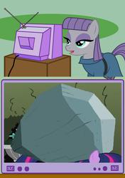 Size: 507x720 | Tagged: safe, maud pie, tom, twilight sparkle, g4, cargo ship, exploitable meme, meme, rock, rockcon, ship:tomaud, shipping, that pony sure does love rocks, tv meme