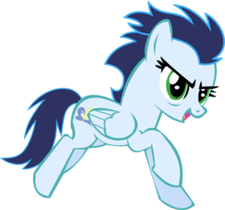 Size: 926x862 | Tagged: safe, artist:thebosscamacho, soarin', pegasus, pony, g4, backwards cutie mark, glide, rule 63, simple background, solo, transparent background, vector