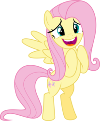 Size: 5000x6038 | Tagged: safe, artist:missbeigepony, fluttershy, pegasus, pony, g4, maud pie (episode), absurd resolution, bipedal, female, open mouth, simple background, solo, transparent background, vector