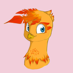 Size: 948x954 | Tagged: safe, artist:armus-ooze, oc, oc only, griffon, turkey, bust, griffon oc, jive, solo