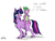 Size: 3200x2400 | Tagged: dead source, safe, artist:whibbleton, spike, twilight sparkle, classical unicorn, g4, alternate design, high res, horn, leonine tail