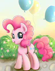 Size: 2000x2600 | Tagged: safe, artist:markianatc, pinkie pie, g4, balloon, female, high res, solo