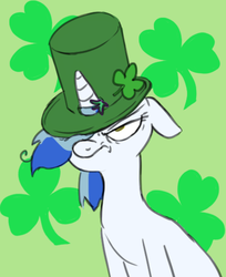 Size: 408x501 | Tagged: safe, artist:zsteube, oc, oc only, oc:high tide, saint patrick's day, solo