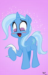 Size: 600x927 | Tagged: safe, artist:bunnimation, trixie, pony, unicorn, g4, blushing, crying, female, happy, letter, mare, solo