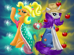 Size: 2000x1500 | Tagged: safe, artist:yummiestseven65, applejack, rarity, g4, simple ways, applejewel, rarihick