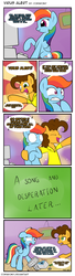 Size: 1150x4200 | Tagged: safe, artist:thebrokencog, cheese sandwich, rainbow dash, g4, comic, computer, song reference, virus alert, weird al yankovic