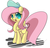 Size: 1024x981 | Tagged: safe, artist:madacon, fluttershy, pegasus, pony, g4, beret, female, hat, mare, simple background, solo, white background