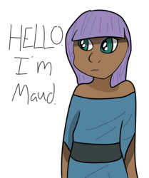 Size: 1979x2370 | Tagged: safe, artist:sadyuri, maud pie, human, g4, maud pie (episode), ask, female, humanized, solo, tumblr