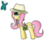 Size: 1000x901 | Tagged: safe, artist:chibi95, fluttershy, butterfly, pegasus, pony, g4, clothes, explorer outfit, female, saddle bag, simple background, solo, transparent background