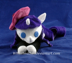 Size: 1362x1185 | Tagged: safe, artist:whiteheather, rarity, g4, beanie (plushie), irl, photo, plushie