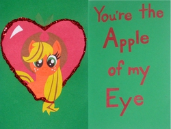 Size: 1269x960 | Tagged: safe, artist:whiteheather, applejack, g4, card