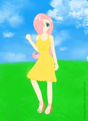 Size: 2086x2874 | Tagged: safe, artist:murasakirein, fluttershy, human, g4, female, high res, humanized, solo