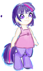 Size: 736x1214 | Tagged: safe, artist:daily, oc, oc only, oc:glimmer, satyr, clothes, dress, offspring, parent:twilight sparkle, solo
