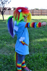 Size: 3072x4608 | Tagged: safe, artist:thexkiba, rainbow dash, human, g4, cosplay, irl, irl human, photo, solo