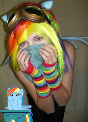Size: 2640x3648 | Tagged: safe, artist:thexkiba, rainbow dash, human, g4, cosplay, high res, irl, irl human, photo