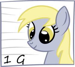 Size: 694x625 | Tagged: safe, artist:fetchbeer, derpy hooves, pegasus, pony, g4, female, mare, solo, underp