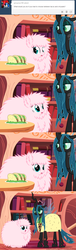 Size: 650x2125 | Tagged: safe, artist:mixermike622, queen chrysalis, oc, oc:fluffle puff, tumblr:ask fluffle puff, g4, clothes, costume, food costume, taco, tumblr
