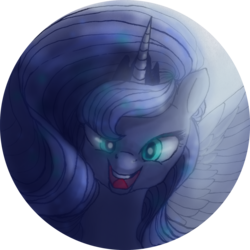 Size: 1628x1628 | Tagged: safe, artist:wolfiedrawie, princess luna, pony, g4, bust, female, solo