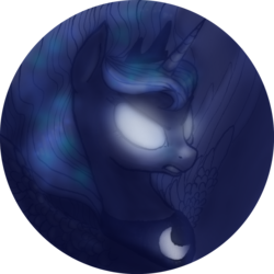 Size: 1628x1628 | Tagged: safe, artist:wolfiedrawie, princess luna, pony, g4, bust, female, solo