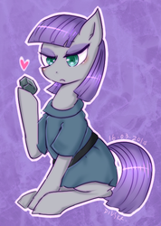 Size: 434x609 | Tagged: safe, artist:divided-s, boulder (g4), maud pie, g4, maud pie (episode), female, heart, solo