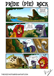 Size: 642x907 | Tagged: safe, artist:thedizzywota, maud pie, big cat, earth pony, lion, pony, g4, maud pie (episode), comic, crossover, simba, the lion king