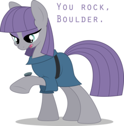 Size: 2377x2417 | Tagged: safe, artist:emkay-mlp, boulder (g4), maud pie, g4, maud pie (episode), female, high res, simple background, solo, transparent background, vector