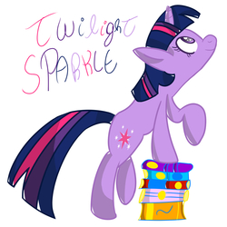 Size: 2000x2000 | Tagged: safe, artist:applejacks2, twilight sparkle, g4, book, egghead, female, high res, solo