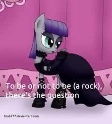 Size: 849x941 | Tagged: safe, artist:brab777, boulder (g4), maud pie, g4, clothes, dress, female, hamlet, solo, william shakespeare