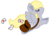 Size: 500x354 | Tagged: safe, artist:codtier, derpy hooves, pegasus, pony, g4, chibi, female, flying, mail, mailbag, mare, solo