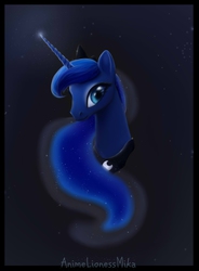 Size: 1112x1512 | Tagged: safe, artist:animelionessmika, princess luna, g4, female, portrait, solo