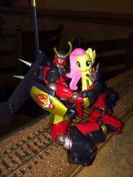 Size: 720x960 | Tagged: safe, fluttershy, g4, female, figure, irl, photo, tengen toppa gurren lagann, toy