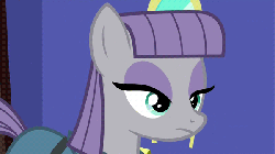 Size: 600x338 | Tagged: safe, screencap, maud pie, pony, g4, maud pie (episode), animated, female, lidded eyes, smiling, solo, when she smiles