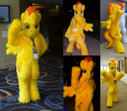 Size: 1762x1536 | Tagged: safe, artist:koisnake, spitfire, human, g4, cosplay, fursuit, irl, irl human, photo