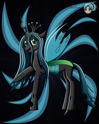 Size: 2904x3651 | Tagged: safe, artist:darkengales, queen chrysalis, changeling, changeling queen, g4, crown, female, high res, jewelry, regalia, solo