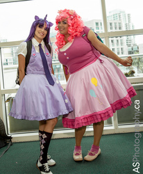 Size: 844x1024 | Tagged: safe, pinkie pie, twilight sparkle, human, g4, cosplay, irl, irl human, photo