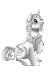 Size: 2550x3509 | Tagged: safe, artist:pridark, oc, oc only, grayscale, high res, monochrome, solo