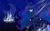 Size: 1920x1200 | Tagged: safe, artist:cr4zyppl, princess luna, g4, female, moon, reflection, solo, stars, vector, wallpaper