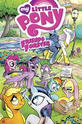 Size: 988x1500 | Tagged: safe, artist:andy price, idw, applejack, fluttershy, pinkie pie, princess celestia, princess luna, rainbow dash, rarity, spike, twilight sparkle, alicorn, pony, g4, my little pony: friends forever, spoiler:comic, cover, female, mare, tentacles, twilight sparkle (alicorn)