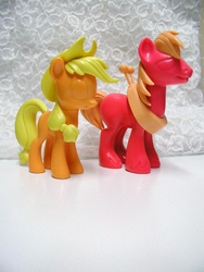 Size: 450x600 | Tagged: safe, applejack, big macintosh, earth pony, pony, g4, funko, male, prototype, stallion, toy