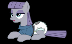 Size: 807x491 | Tagged: safe, artist:oliver-england, maud pie, g4, maud pie (episode), cutie mark diapers, diaper, female, non-baby in diaper, poofy diaper, solo