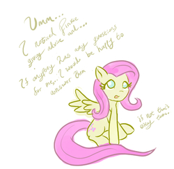 Size: 491x480 | Tagged: safe, artist:askumfluttershy, fluttershy, ask fluttershy, g4, ask, female, solo, tumblr