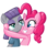 Size: 1872x2160 | Tagged: safe, artist:thecheeseburger, maud pie, pinkie pie, g4, maud pie (episode), duo, hug, squishy cheeks