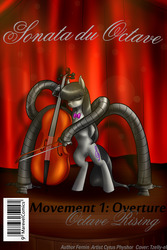 Size: 1280x1920 | Tagged: source needed, useless source url, safe, artist:tzelly-el, octavia melody, earth pony, pony, g4, cello, comic, cover, crossover, doctor octavia, doctor octopus, female, male, marvel, musical instrument, solo, sonata du octave, spider-man