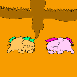 Size: 1024x1024 | Tagged: safe, artist:runt, fluffy pony, fluffy pony foals, impending doom, sleeping