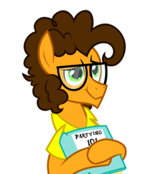 Size: 1700x1889 | Tagged: safe, artist:fillyblue, cheese sandwich, g4, book, diacheeses, glasses, male, nerd pony, simple background, solo, transparent background, vector