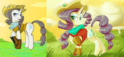 Size: 1594x731 | Tagged: safe, artist:sirmasterdufel, rarity, g4, clothes, costume, redraw, solo