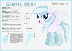 Size: 867x618 | Tagged: safe, artist:agletka, oc, oc only, oc:glacial shine, reference sheet, solo